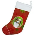thumbnail image 2 of Carolines Treasures SC9437-CS Australian Shepherd Red and Green Snowflakes Holiday Christmas Stocking SC9437 Large, 2 of 2
