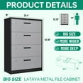 thumbnail image 4 of Fesbos File Cabinet with Lock-Lateral 4 Drawer Metal Filing Cabinets-Organization Storage Cabinets for Home Office-Hanging Letter/Legal/F4/A4 Size, 4 of 7