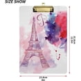 thumbnail image 2 of FMSHPON Eiffel Tower Rainbow Tie Dye Clipboard Hardboard Wood Nursing Clip Board and Pull for Standard A4 Letter 13x9 inches, 2 of 7