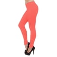 thumbnail image 2 of Vivian's Fashions Long Leggings - Cotton, Misses Size (Coral, M), 2 of 3