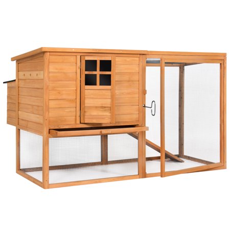 Best Choice Products Outdoor Wooden Chicken Coop Nesting Hen House, 66in, Brown, w/ Poultry (Best Rated Chicken Coop Kits)