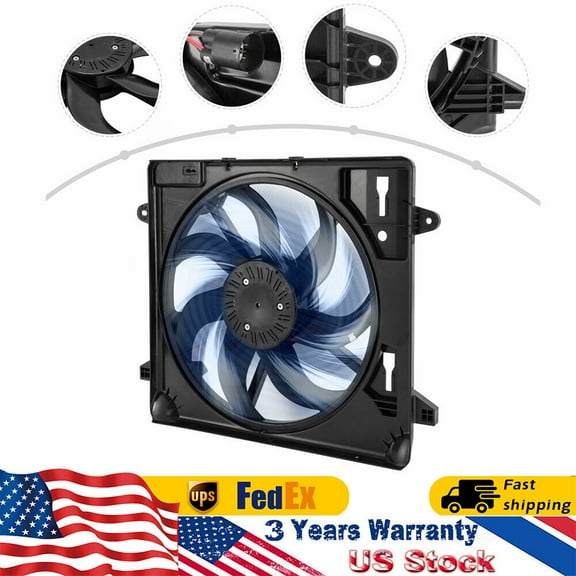 For 2012 2013-2018 Jeep Wrangler Radiator Cooling Fan Motor Assembly 624080 OEM