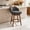 Gray, variant on HomeMiYN Modern Swivel Counter Stool with Square Base Gray Faux Linen Upholstered Barstool Set of 2 with Solid Wood Legs