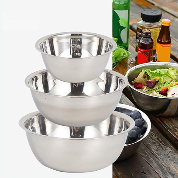 Hilehuti, Heavy Duty Stainless Steel Mixing Bowl,900ML