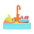 thumbnail image 1 of Juego De Juguetes De Cocina Con Fregadero De Agua Corriente Lavavajillas Electrónico Con Grifo Juguete De Juego De Rol Para Niñas Y Niños sonducket FN007272-02, 1 of 6