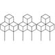 thumbnail image 1 of 3 enrejados de jardín de metal para flores, soporte para plantas trepadoras, pérgola (negro), 1 of 6