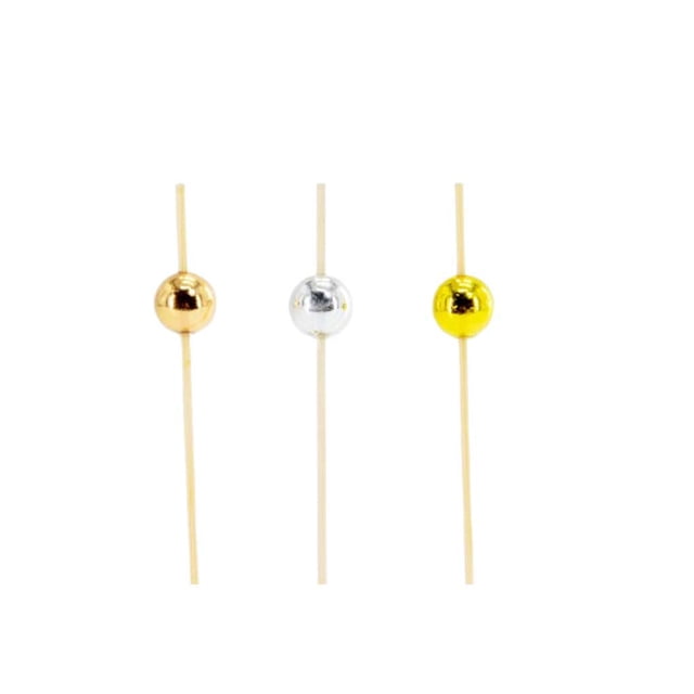 Naiovety 100 Uds. Brochetas desechables surtidos de bambú para aperitivos, palillos de para cóctel, comida, sándwich, accesorios de Type3 NO3