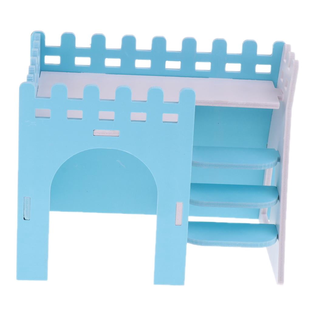 Funny Small Pet Rabbit Mice Chinchilla Guinea Hamster House Cage Toy Exercise Blue