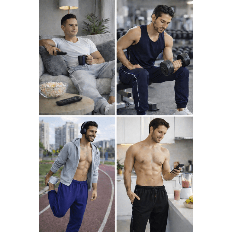Daresay Men's Fleece Jogger Sweatpants 3-Pack photo 5