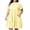 Yellow, variant on Guieoi Plus-Size Womens Dresses Plus Size Summer Checkered Pleated Short-Sleeve Round-Neck Casual A-Line Dress with Pockets Yellow L