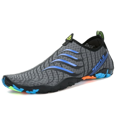 

SAGUARO Womens Water Shoes Mens Aqua Shoes Quick Dry Sports Beach Swim Diving With Non-Slip Sole Gray