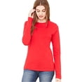 thumbnail image 1 of Bella Canvas T-Shirt à Manches Longues en Jersey pour Femmes, G, Rouge, 1 of 3