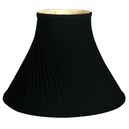Royal Designs 18" Twisted Pleat Lamp Shade Black with Gold Lining