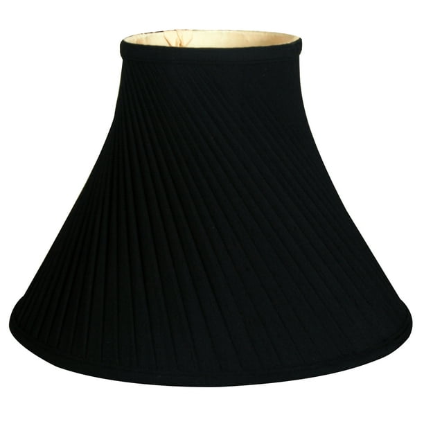 Royal Designs 18" Twisted Pleat Lamp Shade Black with Gold Lining