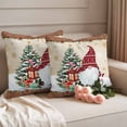 thumbnail image 2 of Red Christmas Outdoor Waterproof Pillow Covers, Gnomes Xmas Tree Snowflake Gifts Winter Decorative Square Throw Pillowcase Sofa Cushion Sham for Patio/Couch/Chair, 18"x18" 2 Pack, 2 of 8