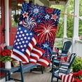 thumbnail image 4 of Yhmxh 4th of July Patriotic Garden Flags 12x18 Double Sided, Small Burlap Independence Day Firework Welcome Garden Flag, Fourth of July Decorations Outdoor Yard Flags for Outside Lawn Porch Decor, 4 of 6