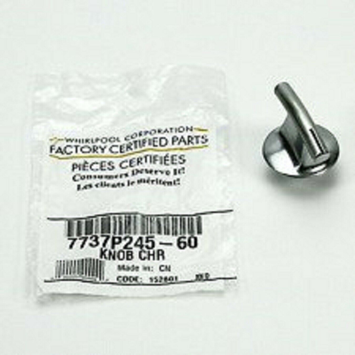 7737P24560 OEM Range Cooktop Burner Knob for Whirlpool