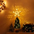 thumbnail image 2 of Christmas Star Tree Topper, Battery Powered Tree Star with Lights and Sequins, Christmas Tree Topper Lighted for Home Holiday Xmas Tree Christmas Decoration, Gold, 2 of 9