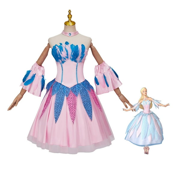 Adult Women Fairy Tale Princess Ball Gown Millicent Roberts Feather Princess Dress Set
