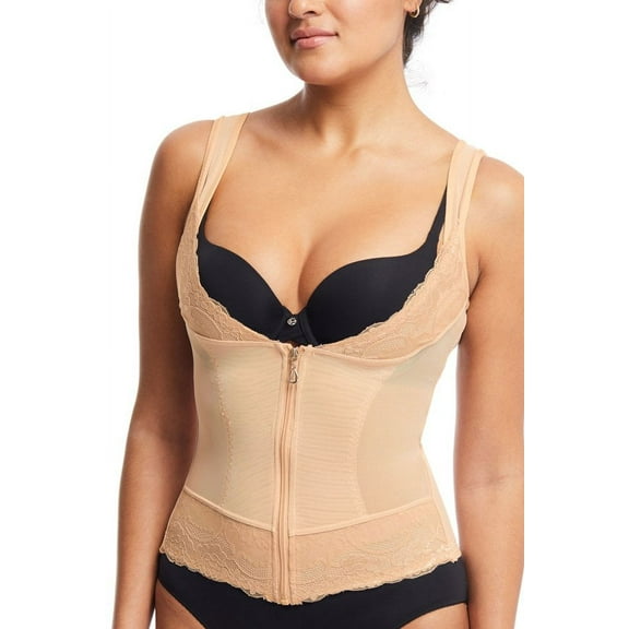 Zippered Criss-Cross Back Slimming Shape Vest