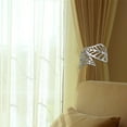 thumbnail image 5 of Leaf Drapery Tieback Clip Set (Decorative Curtain Holder, Spring Back Hooks), Silver, Gold Hollow Leaf-Shaped Drape Tiebacks, Decorative Curtain Holdbacks For Home Decor, Meiiso, 5 of 6