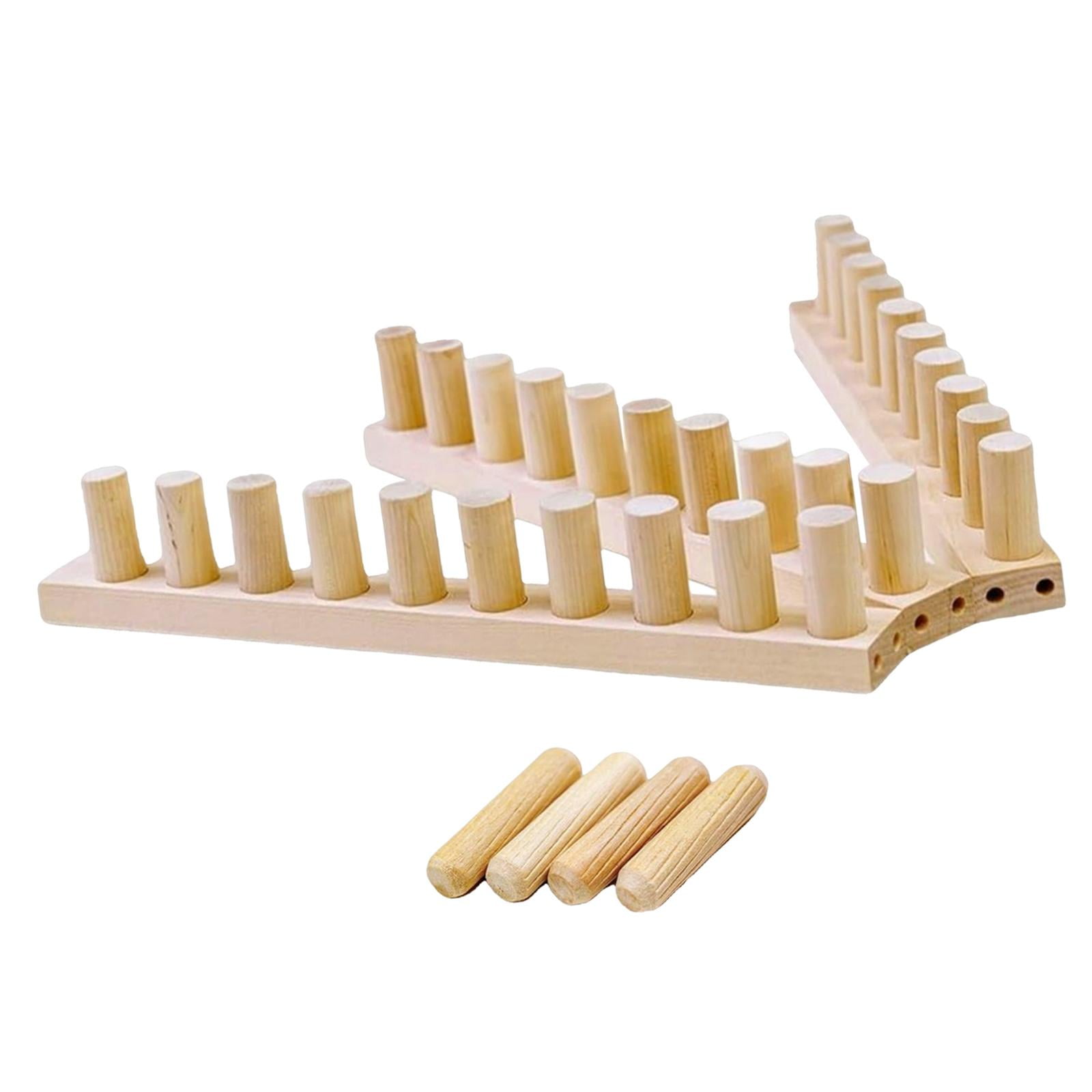 GUOOL Mini Weaving Frame Wooden Frame Hand Knitting Frame Peg Frame Chunky Wooden Blanket Knitting Frame for Relaxing Crafting And Home Decoration for Begin