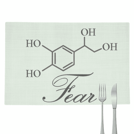 

Fear Molecule Checal Structure Placemat Pad Kitchen Woven Heat Resistant Cushion Rectangle