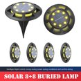 thumbnail image 3 of 4 piezas de luz de tierra impermeable LED al aire libre lámpara solar para patio (luz cálida), 3 of 9