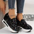 thumbnail image 6 of Mostsola Loafers for Women Sequin Fashion Womens Sneakers Platform Slip on Shoes Wedges Heels, 6 of 6