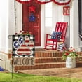 thumbnail image 2 of American Flag Paw Print Patriotic 4th of July Garden Flag 12x18 Inch Double Sided Outside, Welcome Buffalo Plaid Yard Outdoor Decoration, 2 of 6