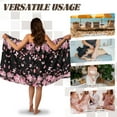 thumbnail image 5 of Yuyamidu Cherry Blossom Bath Wrap Towels for Women Comfortable Body Wrap Towel with Adjustable Closure Lightweight Bath Towels Pink Butterfly Terry Cloth Bathing Towel Size L, 5 of 7