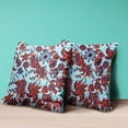 thumbnail image 4 of Amrita Sen Flying Floral Paisley Throw Pillow with Removable Cover in Sky Blue Red Purple 18x18, 4 of 5