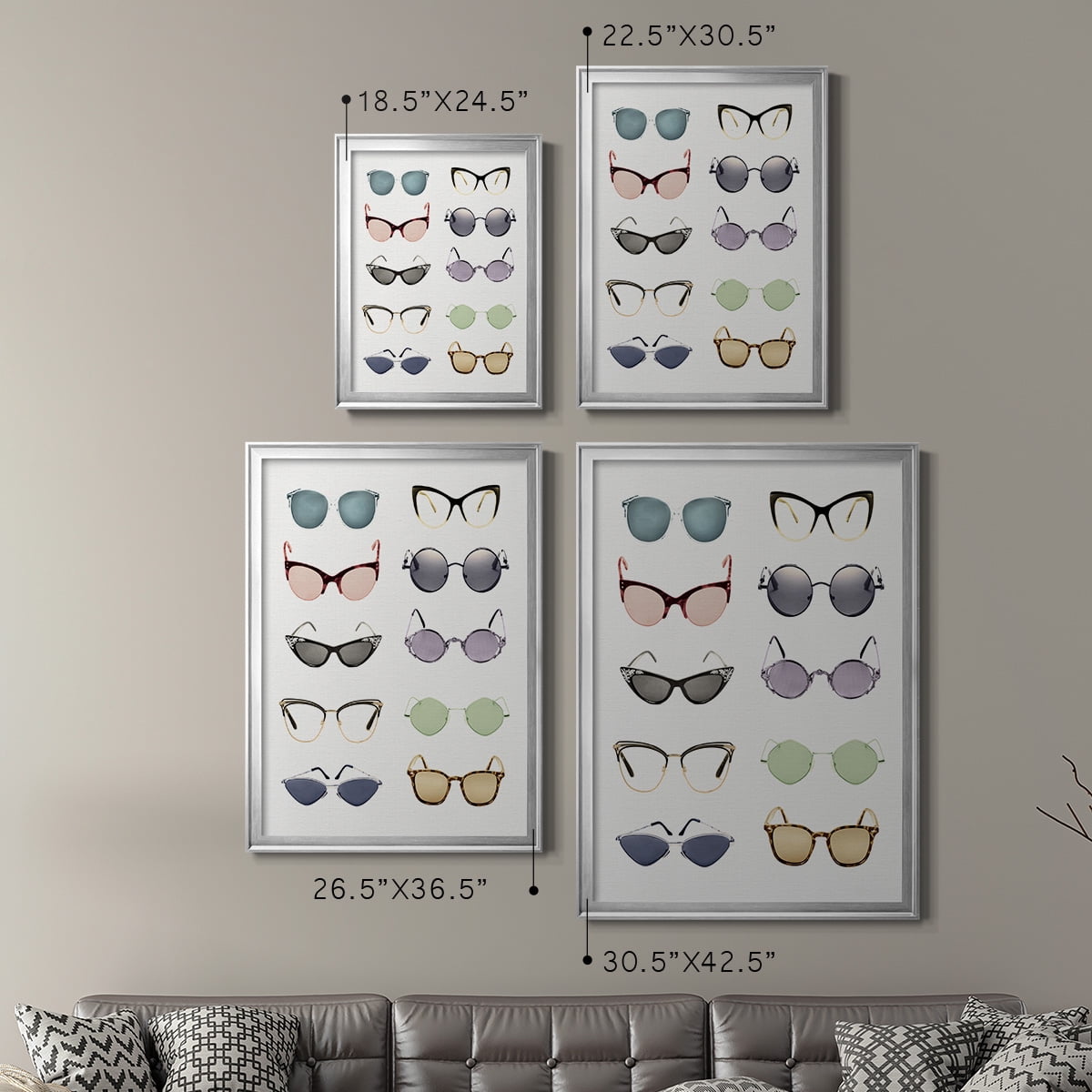 Vintage Glasses I Premium Classic Framed Print - Ready to Hang