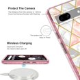thumbnail image 4 of HAHDAXIA Google Pixel 7a Case, Pixel 7A Case with [3X Tempered Glass Screen Protector], Hard PC Bumper + SOFE TPU Shockproof Armor Impact Resistance Hybrid Marble Colorful Case for Google Pix, 4 of 7