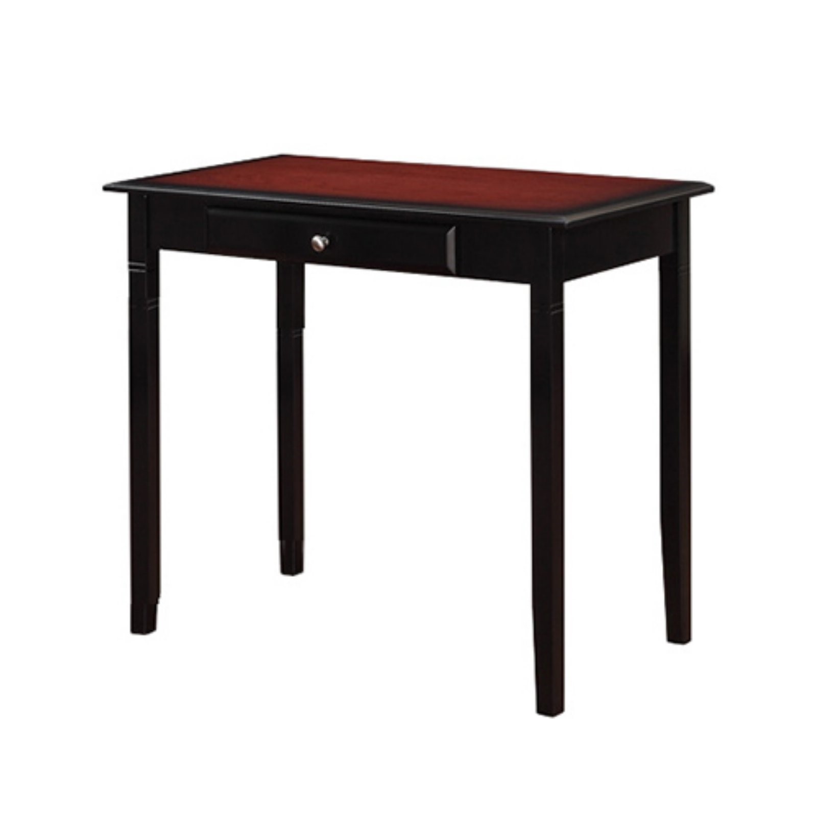Camden Desk with Drawer, Black and Cherry. 36 L x 20 W x 30 H In