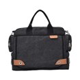 thumbnail image 1 of Guardurnaity Bolso bandolera de lona con compartimentos espaciosos para viajeros y profesionales. Maletín. Bolsas de mensajero y de hombro negro, 1 of 6