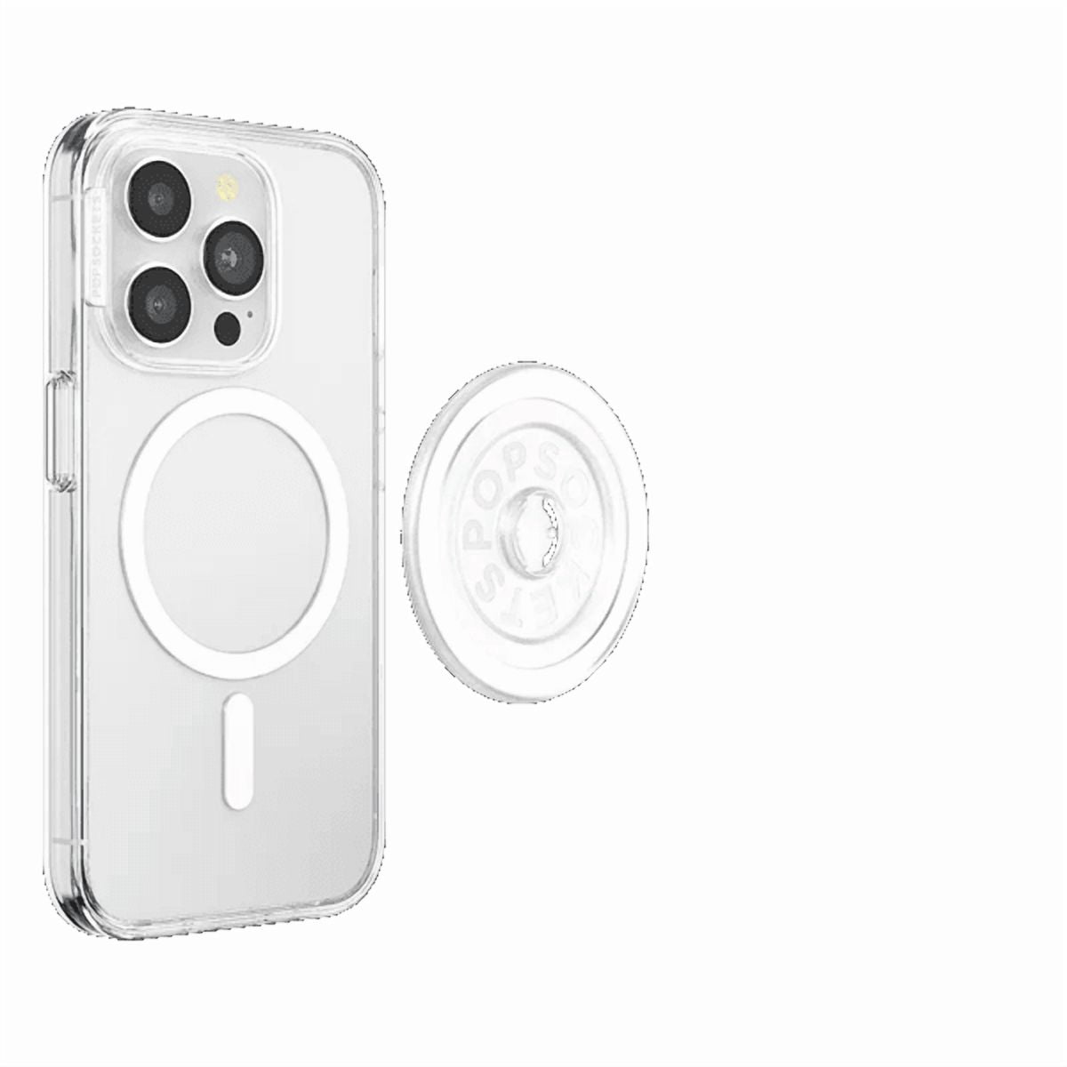 PopSockets Round Magnetic Base Only, Compatible with PopSockets Tops, Clear - Clear
