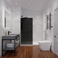 thumbnail image 5 of Screen Series Frameless Tinted Glass Shower Screen Shower Door in Matte Black, 5 of 9