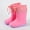 Pink, variant on BGZLEU Toddler Rain Boots with Handles - Girls baby Kids Waterproof Shoes Boys Rain Boots Lightweight Adorable Cute Solid Rubber mud boots (Yellow, Size 25）