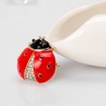 thumbnail image 6 of Women Scarf Accessory Cute Ladybird Rhinestone Brooch Pin Insect Breastpin, 6 of 8