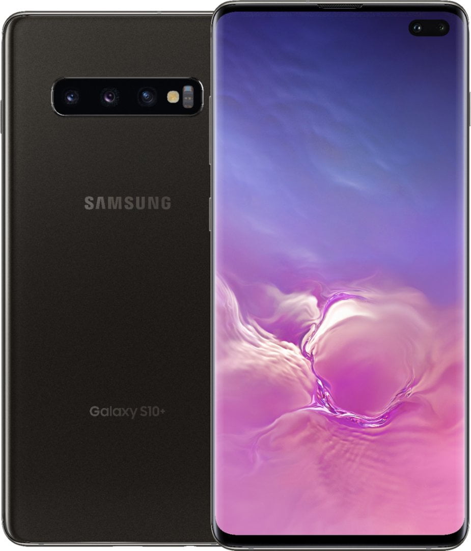 Samsung Galaxy S10+ Factory Unlocked Android Cell Phone | US Version | 1TB of Storage | Fingerprint ID and Facial Recognition | Long-Lasting Battery | Ceramic Black