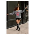 thumbnail image 5 of Women's Gameday Couture  Gray Nebraska Huskers French Terry V-Neck Pullover Sweatshirt, 5 of 6