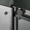 thumbnail image 3 of Serene Valley 68 x 74 Inch Square Rail Frameless Sliding Shower Door, Black, 3 of 8