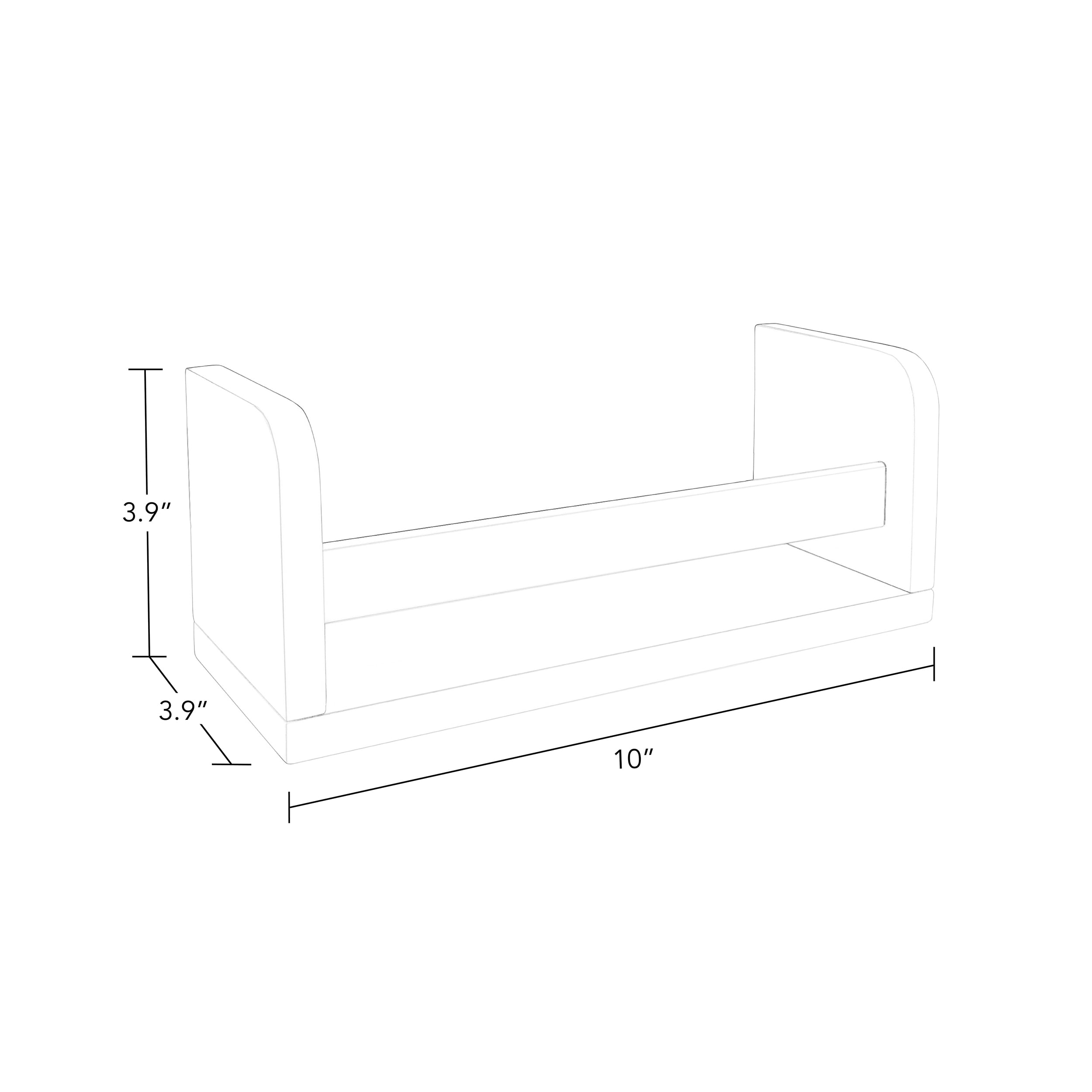 RiverRidge Kids 2pc 10" Compact Floating Wall Mount Bookshelves - White