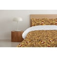 thumbnail image 4 of Ambesonne Autumn Down Alternative Quilt Comforter, Fall Leafy Artwork Blooms, Twin, Dark Coral Mustard, 4 of 5