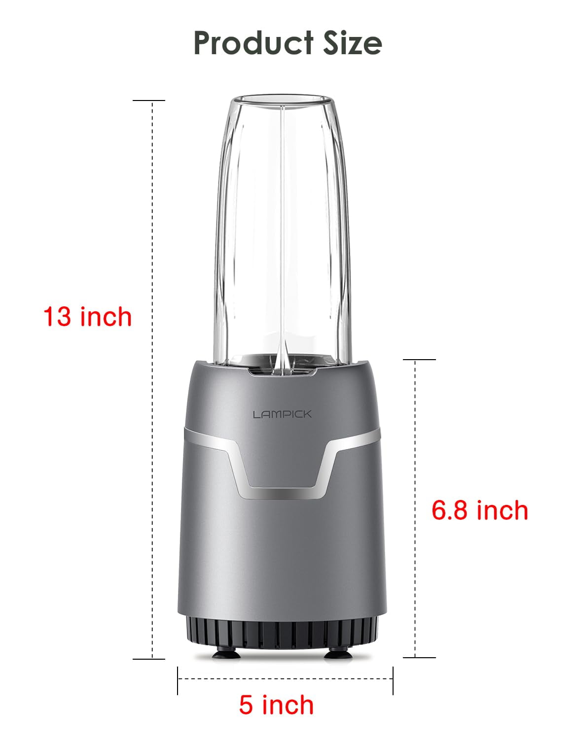 Personal Smoothie Blender, Blenders and Grinder Combo for Kitchen with 2 * 22 Oz To-Go Cup and Lid for Protein Shake, Baby Food, Frozen Drink