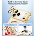 thumbnail image 3 of Funda delgada transparente TOBOVON para iPhone 17 Pro Max dorada, 3 of 7