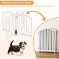 thumbnail image 7 of Short Dog Gate Indoor, 16" High Freestanding Small Dog Door Gates with Support Feet, Expands Up to 48’’ Wide Foldable Pet Gate for Doorway, 4 Panel Folding Pet Door Pet Fence for Puppy, White, 7 of 7