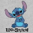 thumbnail image 2 of Women's Lilo & Stitch Cute Logo Graphic Tee Athletic Heather 2X Large, 2 of 4