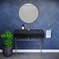 thumbnail image 6 of Claire 40 Ceramic Console Sink Matte Black Basin Gold Legs, 6 of 7